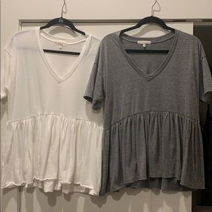 BUNDLE: urban outfitters vneck peplum tops!